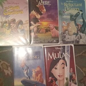 Set Of 5 VHS tapes